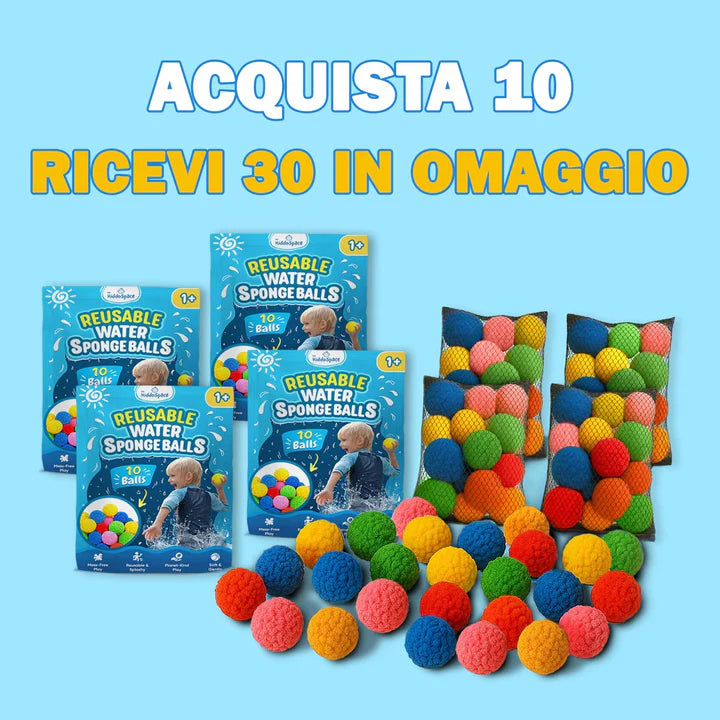 Nutra Game Palline di Spugna Riutilizzabili (Acquista 10, ricevi 30 in omaggio)